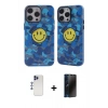 MARSİLYAN™- iPhone 12 Pro Max Kılıf Nova Doku Koleksiyonu - Siyah 3D Antistatik Hayalet Cam Ekran Koruyucu + Shine Kamera Lens - LT