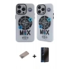 MARSİLYAN™- iPhone 12 Pro Max Kılıf Nova Doku Koleksiyonu - Siyah 3D Antistatik Hayalet Cam Ekran Koruyucu + Shine Kamera Lens Koruma Cam - SABE