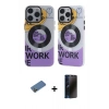 MARSİLYAN™- iPhone 12 Pro Max Kılıf Nova Doku Koleksiyonu - Siyah 3D Antistatik Hayalet Cam Ekran Koruyucu + Shine Kamera Lens Koruma Cam - GD