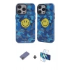 MARSİLYAN™- iPhone 12 Pro Max Kılıf Nova Doku Koleksiyonu - Siyah 3D Antistatik Seramik Nano Ekran Koruyucu + Metal Kamera Lens Koruma Cam - GD