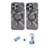 MARSİLYAN™- iPhone 12 Pro Max Kılıf Nova Doku Koleksiyonu - Siyah 5D Eko Cam Ekran Koruyucu + Shine Kamera Lens Koruma Cam - MI