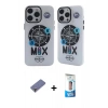 MARSİLYAN™- iPhone 12 Pro Max Kılıf Nova Doku Koleksiyonu - Siyah 5D Eko Cam Ekran Koruyucu + Metal Kamera Lens Koruma Cam - GD
