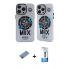MARSİLYAN™- iPhone 12 Pro Max Kılıf Nova Doku Koleksiyonu - Siyah 5D Eko Cam Ekran Koruyucu + Shine Kamera Lens Koruma Cam - PE