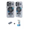 MARSİLYAN™- iPhone 12 Pro Max Kılıf Nova Doku Koleksiyonu - Siyah 5D Eko Cam Ekran Koruyucu + Renkli Kamera Lens Koruma Cam - YL