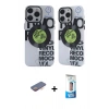 MARSİLYAN™- iPhone 12 Pro Max Kılıf Nova Doku Koleksiyonu - Siyah 5D Eko Cam Ekran Koruyucu + Renkli Kamera Lens Koruma Cam - TU