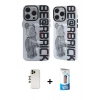 MARSİLYAN™- iPhone 12 Pro Max Kılıf Nova Doku Koleksiyonu - Siyah 5D Eko Cam Ekran Koruyucu + Shine Kamera Lens - GD