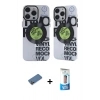 MARSİLYAN™- iPhone 12 Pro Max Kılıf Nova Doku Koleksiyonu - Siyah 5D Eko Cam Ekran Koruyucu + Shine Kamera Lens Koruma Cam - GD