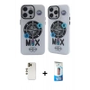 MARSİLYAN™- iPhone 12 Pro Max Kılıf Nova Doku Koleksiyonu - Siyah 5D Eko Cam Ekran Koruyucu + Shine Kamera Lens - GD