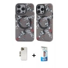MARSİLYAN™- iPhone 12 Pro Max Kılıf Nova Doku Koleksiyonu - Siyah 5D Eko Cam Ekran Koruyucu + Shine Kamera Lens - GD