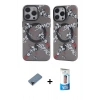 MARSİLYAN™- iPhone 12 Pro Max Kılıf Nova Doku Koleksiyonu - Siyah 5D Eko Cam Ekran Koruyucu + Shine Kamera Lens Koruma Cam - SH