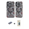MARSİLYAN™- iPhone 12 Pro Max Kılıf Nova Doku Koleksiyonu - Siyah 6D Mat Seramik Hayalet Nano Ekran Koruyucu + Renkli Kamera Lens Koruma Cam - PE