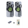 MARSİLYAN™- iPhone 12 Pro Max Kılıf Nova Doku Koleksiyonu - Siyah 6D Mat Seramik Hayalet Nano Ekran Koruyucu + Renkli Kamera Lens Koruma Cam - PE