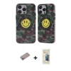MARSİLYAN™- iPhone 12 Pro Max Kılıf Nova Doku Koleksiyonu - Siyah 6D Mat Seramik Hayalet Nano Ekran Koruyucu + Shine Kamera Lens Koruma Cam - SABE