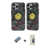MARSİLYAN™- iPhone 12 Pro Max Kılıf Nova Doku Koleksiyonu - Siyah 6D Mat Seramik Hayalet Nano Ekran Koruyucu + Siyah Shine Kamera Lens Koruma Cam