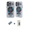 MARSİLYAN™- iPhone 12 Pro Max Kılıf Nova Doku Koleksiyonu - Siyah 6D Mat Seramik Hayalet Nano Ekran Koruyucu + Siyah Shine Kamera Lens Koruma Cam