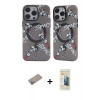 MARSİLYAN™- iPhone 12 Pro Max Kılıf Nova Doku Koleksiyonu - Siyah 6D Mat Seramik Hayalet Nano Ekran Koruyucu + Shine Kamera Lens Koruma Cam - SABE