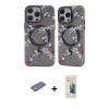 MARSİLYAN™- iPhone 12 Pro Max Kılıf Nova Doku Koleksiyonu - Siyah 6D Mat Seramik Hayalet Nano Ekran Koruyucu + Renkli Kamera Lens Koruma Cam - SI