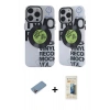 MARSİLYAN™- iPhone 12 Pro Max Kılıf Nova Doku Koleksiyonu - Siyah 6D Mat Seramik Hayalet Nano Ekran Koruyucu + Shine Kamera Lens Koruma Cam - PE