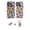 MARSİLYAN™- iPhone 12 Pro Max Kılıf Nova Doku Koleksiyonu - Siyah 6D Mat Seramik Hayalet Nano Ekran Koruyucu + Shine Kamera Lens Koruma Cam - SABE