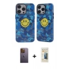 MARSİLYAN™- iPhone 12 Pro Max Kılıf Nova Doku Koleksiyonu - Siyah 6D Mat Seramik Hayalet Nano Ekran Koruyucu + Sarı Neon Fosforlu Kamera Lens