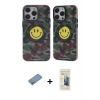 MARSİLYAN™- iPhone 12 Pro Max Kılıf Nova Doku Koleksiyonu - Siyah 6D Mat Seramik Hayalet Nano Ekran Koruyucu + Shine Kamera Lens Koruma Cam - GS