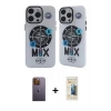 MARSİLYAN™- iPhone 12 Pro Max Kılıf Nova Doku Koleksiyonu - Siyah 6D Mat Seramik Hayalet Nano Ekran Koruyucu + Sarı Neon Fosforlu Kamera Lens