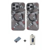 MARSİLYAN™- iPhone 12 Pro Max Kılıf Nova Doku Koleksiyonu - Siyah Bilvis Hayalet Cam Ekran Koruyucu + Metal Kamera Lens Koruma Cam - KI