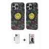 MARSİLYAN™- iPhone 12 Pro Max Kılıf Nova Doku Koleksiyonu - Siyah Bilvis Hayalet Cam Ekran Koruyucu + Shine Kamera Lens - LT