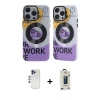 MARSİLYAN™- iPhone 12 Pro Max Kılıf Nova Doku Koleksiyonu - Siyah Bilvis Hayalet Cam Ekran Koruyucu + Lacivert Shine Kamera Lens