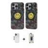 MARSİLYAN™- iPhone 12 Pro Max Kılıf Nova Doku Koleksiyonu - Siyah Bilvis Hayalet Cam Ekran Koruyucu + Lacivert Shine Kamera Lens