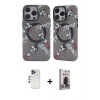 MARSİLYAN™- iPhone 12 Pro Max Kılıf Nova Doku Koleksiyonu - Siyah Bilvis Hayalet Cam Ekran Koruyucu + Shine Kamera Lens - LT