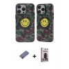 MARSİLYAN™- iPhone 12 Pro Max Kılıf Nova Doku Koleksiyonu - Siyah Bilvis Hayalet Cam Ekran Koruyucu + Metal Kamera Lens Koruma Cam - GD