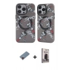 MARSİLYAN™- iPhone 12 Pro Max Kılıf Nova Doku Koleksiyonu - Siyah Bilvis Hayalet Cam Ekran Koruyucu + Metal Kamera Lens Koruma Cam - KI