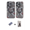 MARSİLYAN™- iPhone 12 Pro Max Kılıf Nova Doku Koleksiyonu - Siyah Bilvis Hayalet Cam Ekran Koruyucu + Metal Kamera Lens Koruma Cam - GD
