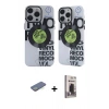 MARSİLYAN™- iPhone 12 Pro Max Kılıf Nova Doku Koleksiyonu - Siyah Bilvis Hayalet Cam Ekran Koruyucu + Renkli Kamera Lens Koruma Cam - YL