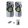 MARSİLYAN™- iPhone 12 Pro Max Kılıf Nova Doku Koleksiyonu - Siyah Bilvis Hayalet Cam Ekran Koruyucu + Renkli Kamera Lens Koruma Cam - TU