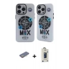 MARSİLYAN™- iPhone 12 Pro Max Kılıf Nova Doku Koleksiyonu - Siyah Bilvis Hayalet Cam Ekran Koruyucu + Renkli Kamera Lens Koruma Cam - SI