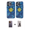 MARSİLYAN™- iPhone 12 Pro Max Kılıf Nova Doku Koleksiyonu - Siyah Bilvis Hayalet Cam Ekran Koruyucu + Sarı Neon Fosforlu Kamera Lens