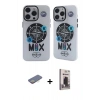 MARSİLYAN™- iPhone 12 Pro Max Kılıf Nova Doku Koleksiyonu - Siyah Bilvis Hayalet Cam Ekran Koruyucu + Renkli Kamera Lens Koruma Cam - SI