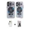 MARSİLYAN™- iPhone 12 Pro Max Kılıf Nova Doku Koleksiyonu - Siyah Bilvis Hayalet Cam Ekran Koruyucu + Shine Kamera Lens - GD