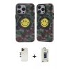 MARSİLYAN™- iPhone 12 Pro Max Kılıf Nova Doku Koleksiyonu - Siyah Bilvis Hayalet Cam Ekran Koruyucu + Shine Kamera Lens - GD