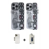 MARSİLYAN™- iPhone 12 Pro Max Kılıf Nova Doku Koleksiyonu - Siyah Bilvis Hayalet Cam Ekran Koruyucu + Shine Kamera Lens - GD