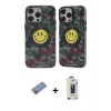 MARSİLYAN™- iPhone 12 Pro Max Kılıf Nova Doku Koleksiyonu - Siyah Bilvis Hayalet Cam Ekran Koruyucu + Shine Kamera Lens Koruma Cam - PE