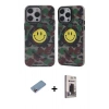 MARSİLYAN™- iPhone 12 Pro Max Kılıf Nova Doku Koleksiyonu - Siyah Bilvis Hayalet Cam Ekran Koruyucu + Shine Kamera Lens Koruma Cam - PE