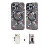 MARSİLYAN™- iPhone 12 Pro Max Kılıf Nova Doku Koleksiyonu - Siyah Bilvis Hayalet Cam Ekran Koruyucu + Shine Kamera Lens - GD