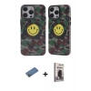 MARSİLYAN™- iPhone 12 Pro Max Kılıf Nova Doku Koleksiyonu - Siyah Bilvis Hayalet Cam Ekran Koruyucu + Shine Kamera Lens Koruma Cam - GD