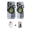 MARSİLYAN™- iPhone 12 Pro Max Kılıf Nova Doku Koleksiyonu - Siyah Bilvis Hayalet Cam Ekran Koruyucu + Shine Kamera Lens - GD
