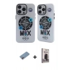 MARSİLYAN™- iPhone 12 Pro Max Kılıf Nova Doku Koleksiyonu - Siyah Bilvis Hayalet Cam Ekran Koruyucu + Shine Kamera Lens Koruma Cam - PE
