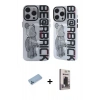 MARSİLYAN™- iPhone 12 Pro Max Kılıf Nova Doku Koleksiyonu - Siyah Bilvis Hayalet Cam Ekran Koruyucu + Shine Kamera Lens Koruma Cam - MI
