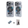 MARSİLYAN™- iPhone 12 Pro Max Kılıf Nova Doku Koleksiyonu - Siyah Bilvis Hayalet Cam Ekran Koruyucu + Shine Kamera Lens Koruma Cam - SH